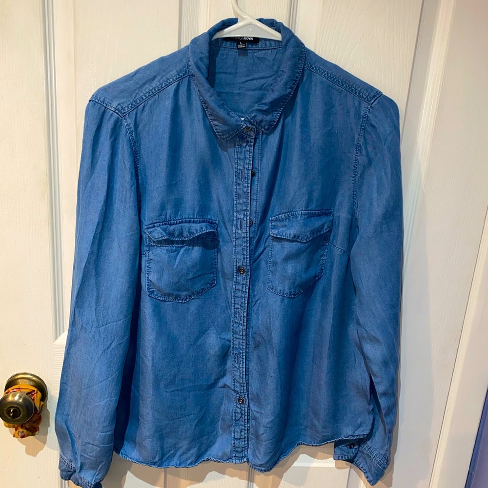 Denim button up